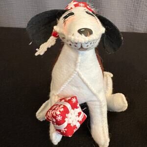 Annalee Christmas 6" Snowflake Hound Dog Doll 2009